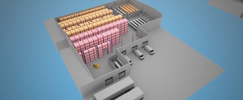 warehouse layout 3d