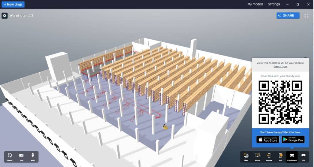 How to create warehouse layout in VR?  WarehouseBlueprint